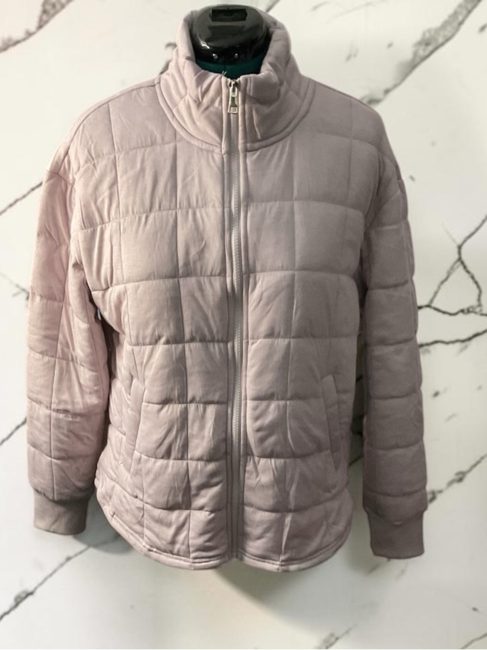 RBX Blush Quilted Puffer Jacket RT $68 P:23” L:30”
